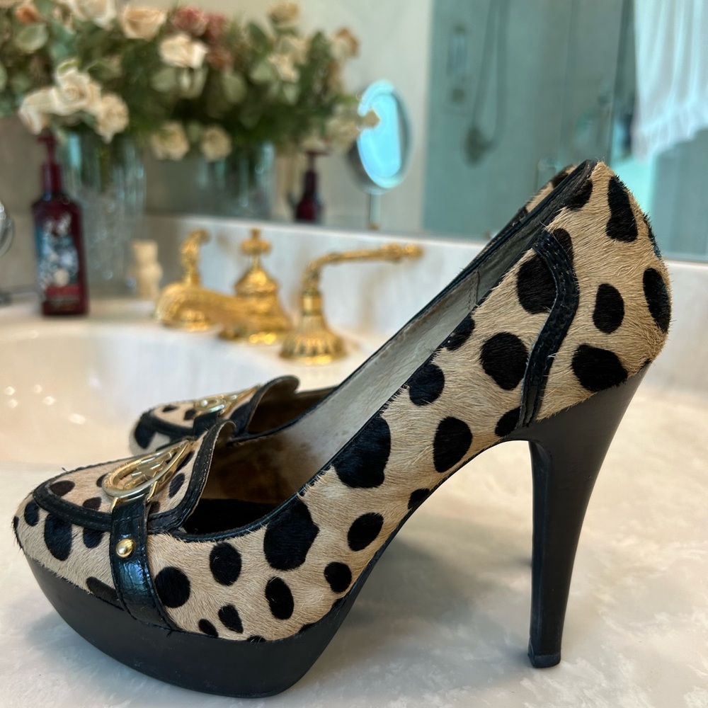 Michael Kors Pumps Leopard - Cheetah Calf Hair Printed High Heels Sz 7  Nice! - Picture 2 of 13